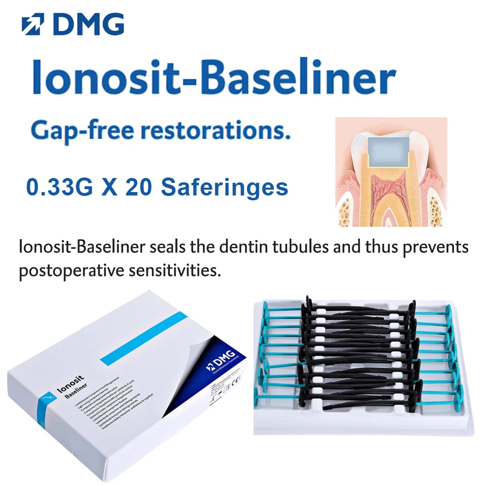 Ionosit Diş Taban Astar Malzemesi DMG Baseliner 0. 33x20 Kompozit Restorasyon Altında Dolum Koruma Diş Hekimliği Kliniği Ürün