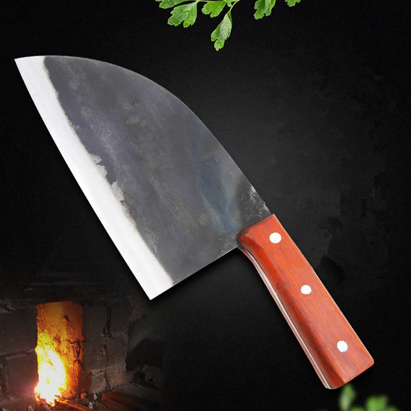 Dövme kasap bıçağı Tam Tang El Yapımı Yüksek karbon Kaplı Çelik Mutfak Bıçakları Cleaver Fileto Dilimleme Kesici Hediye Bıçak
