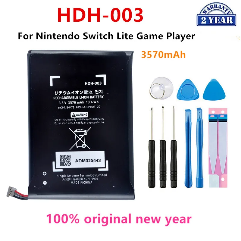 100 % Orijinal HDH-003 HDH 003 HDH003 3570mAh Pil Nintendo Nintendo Anahtarı Lite Oyun Oyuncu Piller + Araçları