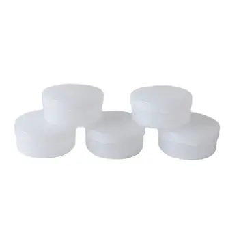 100 adet / grup 20g Küçük Beyaz Plastik Krem Kavanoz Yüz Temizleyici losyon kabı Doldurulabilir Kozmetik Teneke Pot