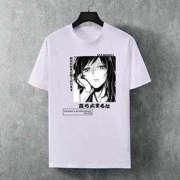 Erkek Ve kadın Anime Kadın Kurşun T Shirt Pamuklu Gömlek Gevşek Yaz Nefes T Shirt O-Boyun Büyük Boy Üstleri