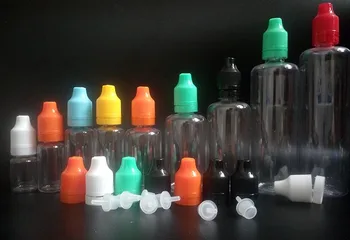 PET Boş Damlalık şişeler 5ml 10ml 15ml 20ml 30ml 50ml 60ml 100ml 120ml Kurcalamaya dayanıklı Çocuk Geçirmez E suyu Sıvı şişeleri
